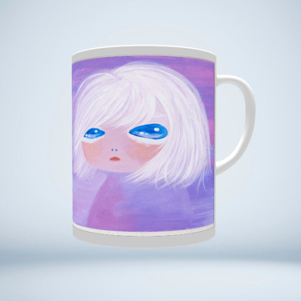 イラストマグカップ（紫）